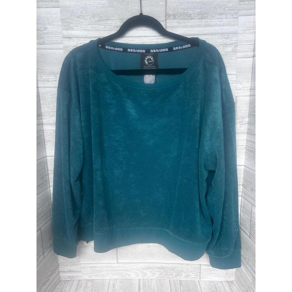 Sea-Doo Women’s Terry Crewneck Pullover Teal Size 2XL